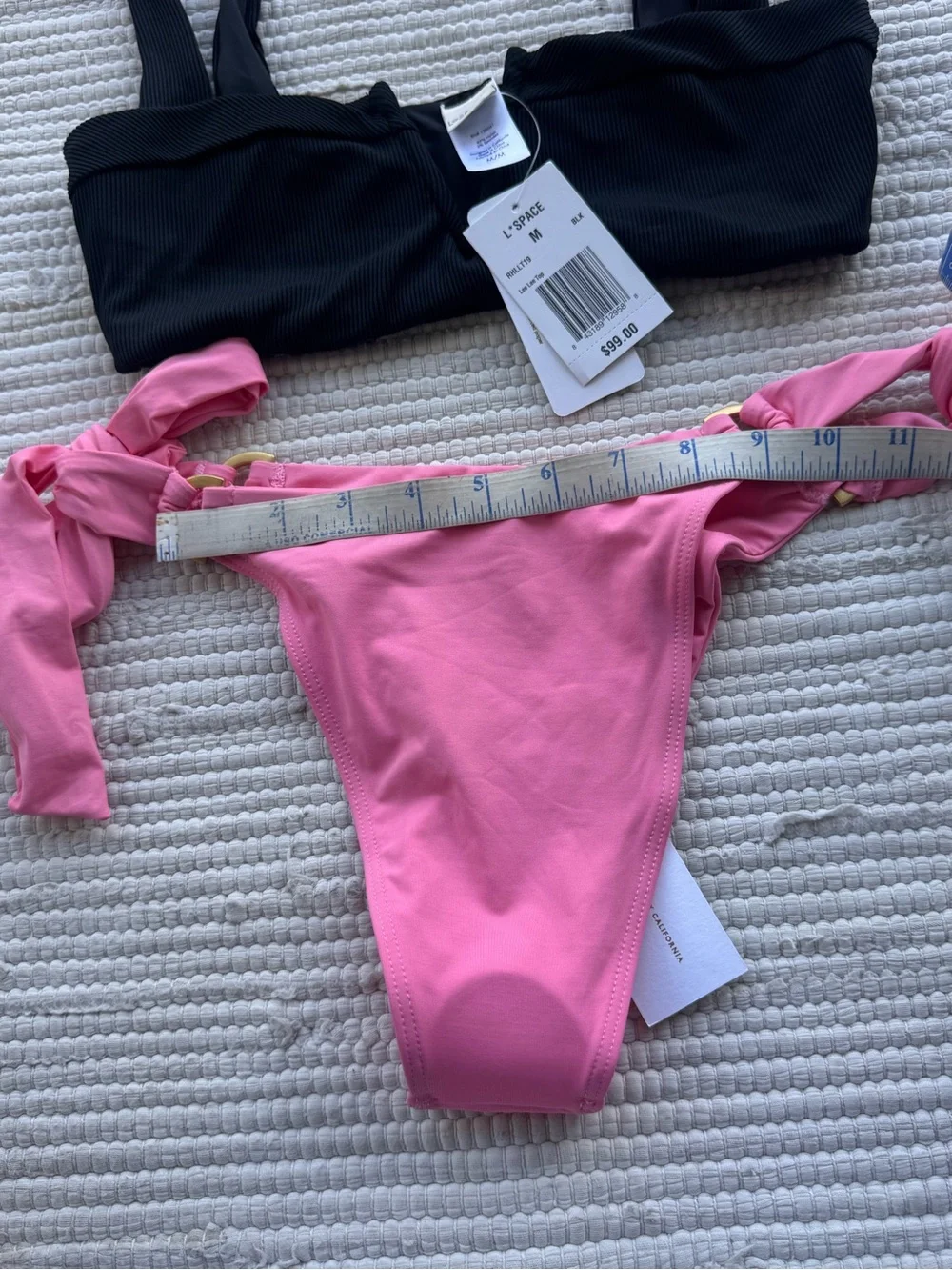 L*SPACE Black & Pink Bikini Set NWT | Lee Lee Top & Kiki Tanga Bottom